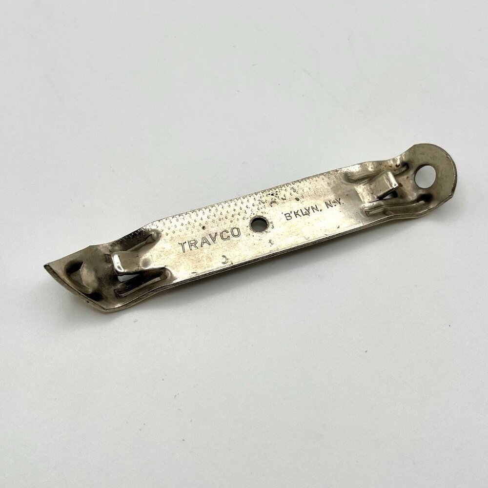 Vintage 50s Travco Brooklyn NY Metal Can & Bottle Opener Mid Century Bar MCM